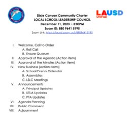 LSLC Agenda 121123